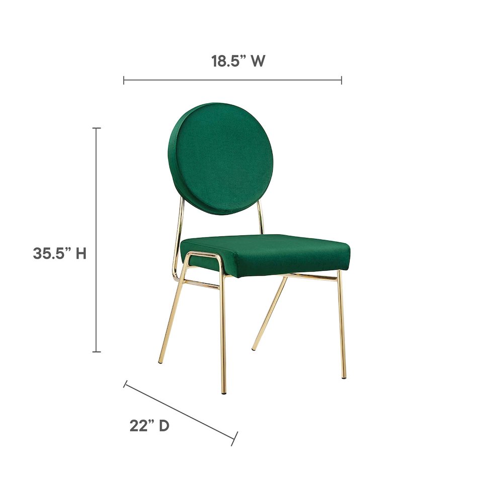 Craft Performance Velvet Dining Side Chair. Picture 3
