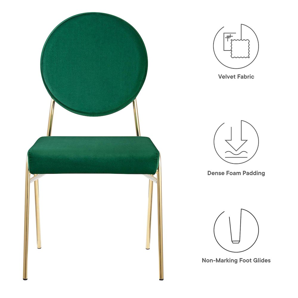 Craft Performance Velvet Dining Side Chair. Picture 2