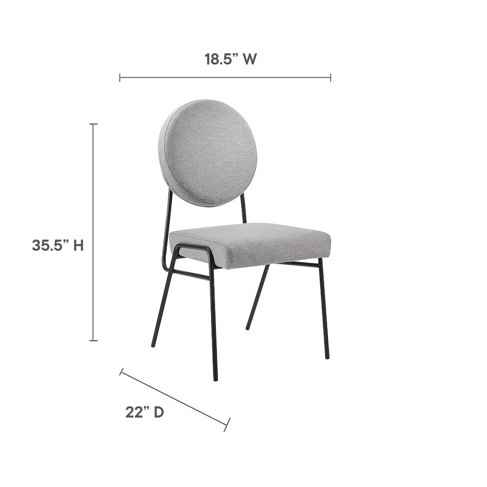 Craft Upholstered Fabric Dining Side Chairs. Picture 3