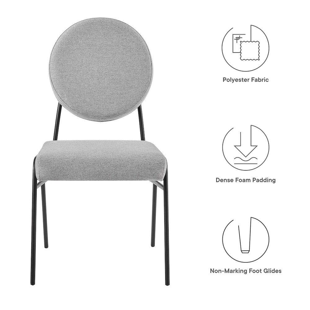 Craft Upholstered Fabric Dining Side Chairs. Picture 2