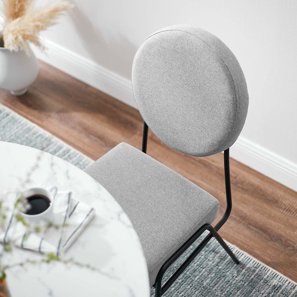 Craft Upholstered Fabric Dining Side Chairs. Picture 9