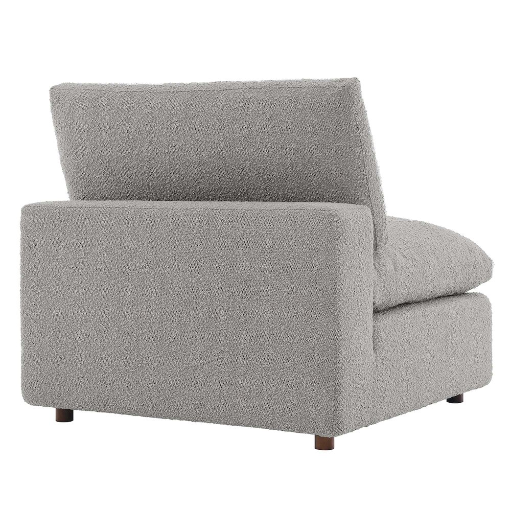 Commix Down Filled Overstuffed Boucle Fabric Armless Chair. Picture 5