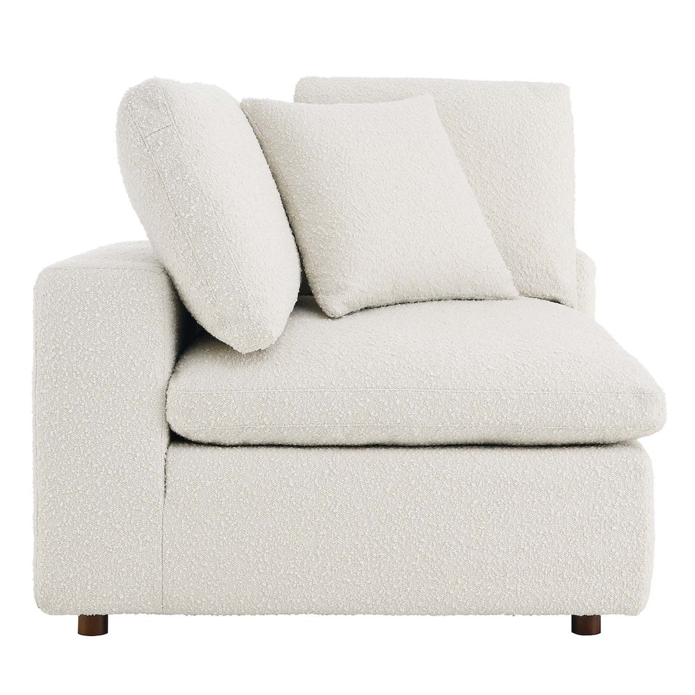 Commix Down Filled Overstuffed Boucle Fabric Corner Chair. Picture 4