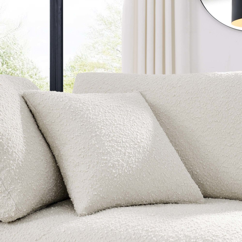 Commix Down Filled Overstuffed Boucle Fabric Corner Chair. Picture 8