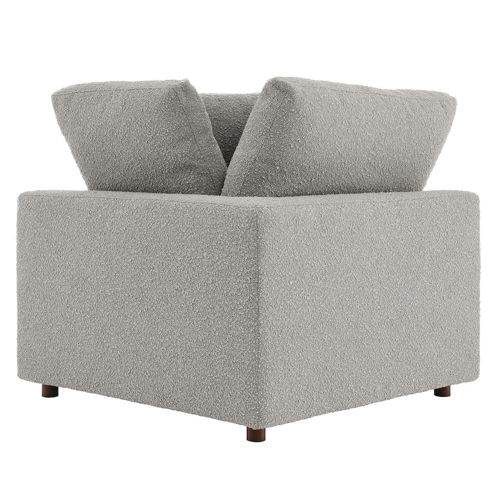 Commix Down Filled Overstuffed Boucle Fabric Corner Chair. Picture 5