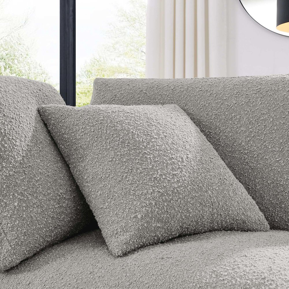 Commix Down Filled Overstuffed Boucle Fabric Corner Chair. Picture 8