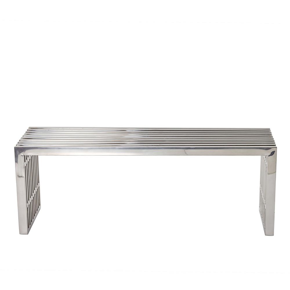 Stainless Steel Bench with Sleek Modern Design and Durable Construction. Picture 1