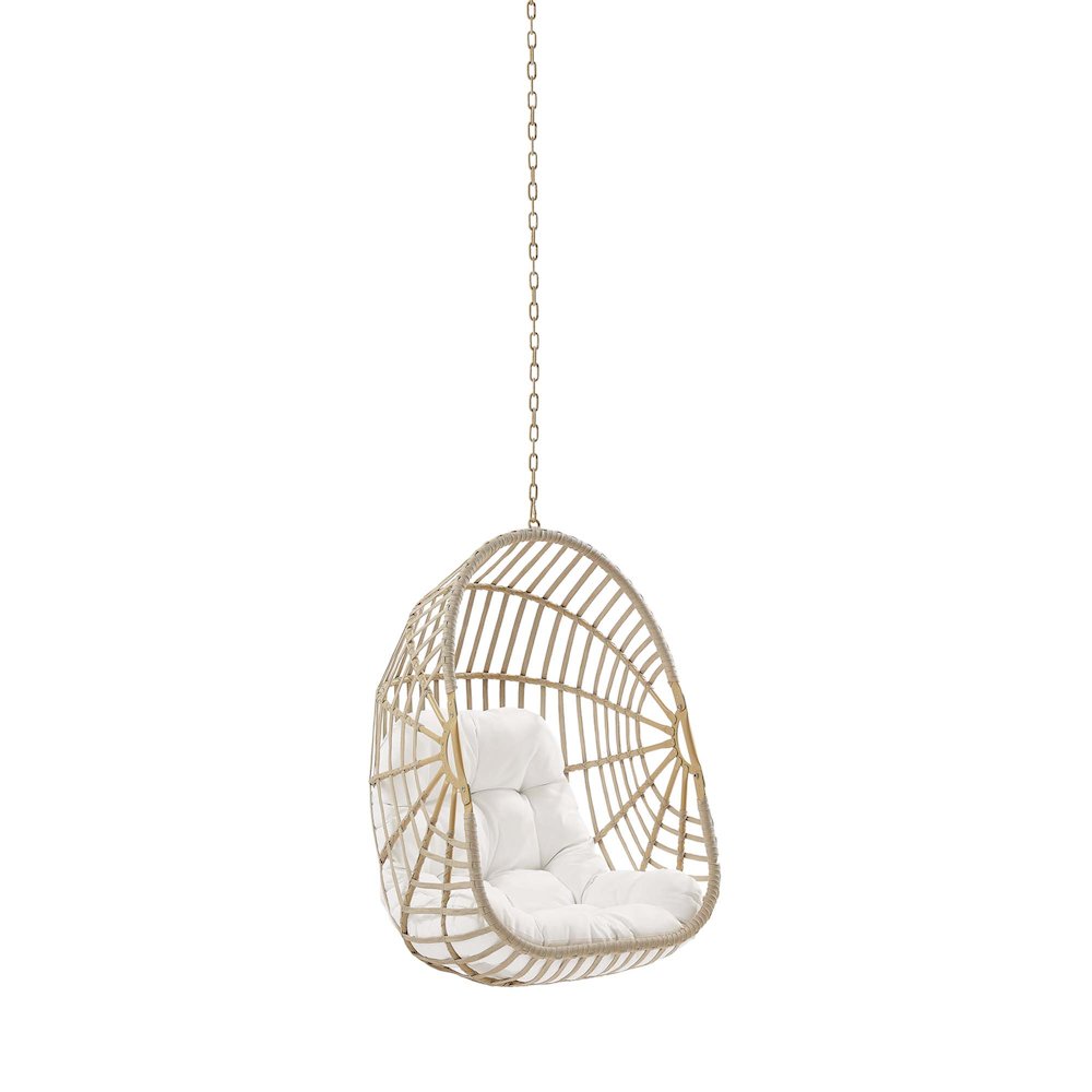 Amalie Wicker Rattan Outdoor Patio Rattan Swing Chair without Stand. Picture 1