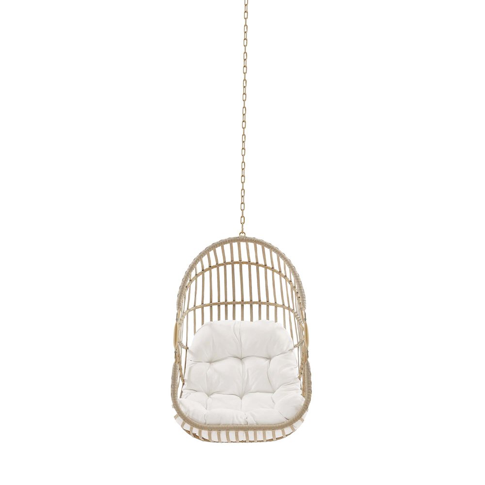 Amalie Wicker Rattan Outdoor Patio Rattan Swing Chair without Stand. Picture 5