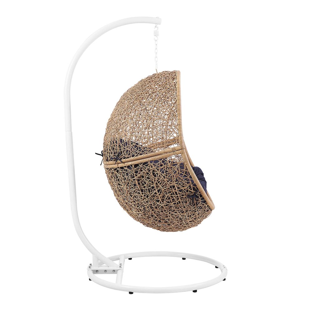 Encase Outdoor Patio Rattan Swing Chair. Picture 4