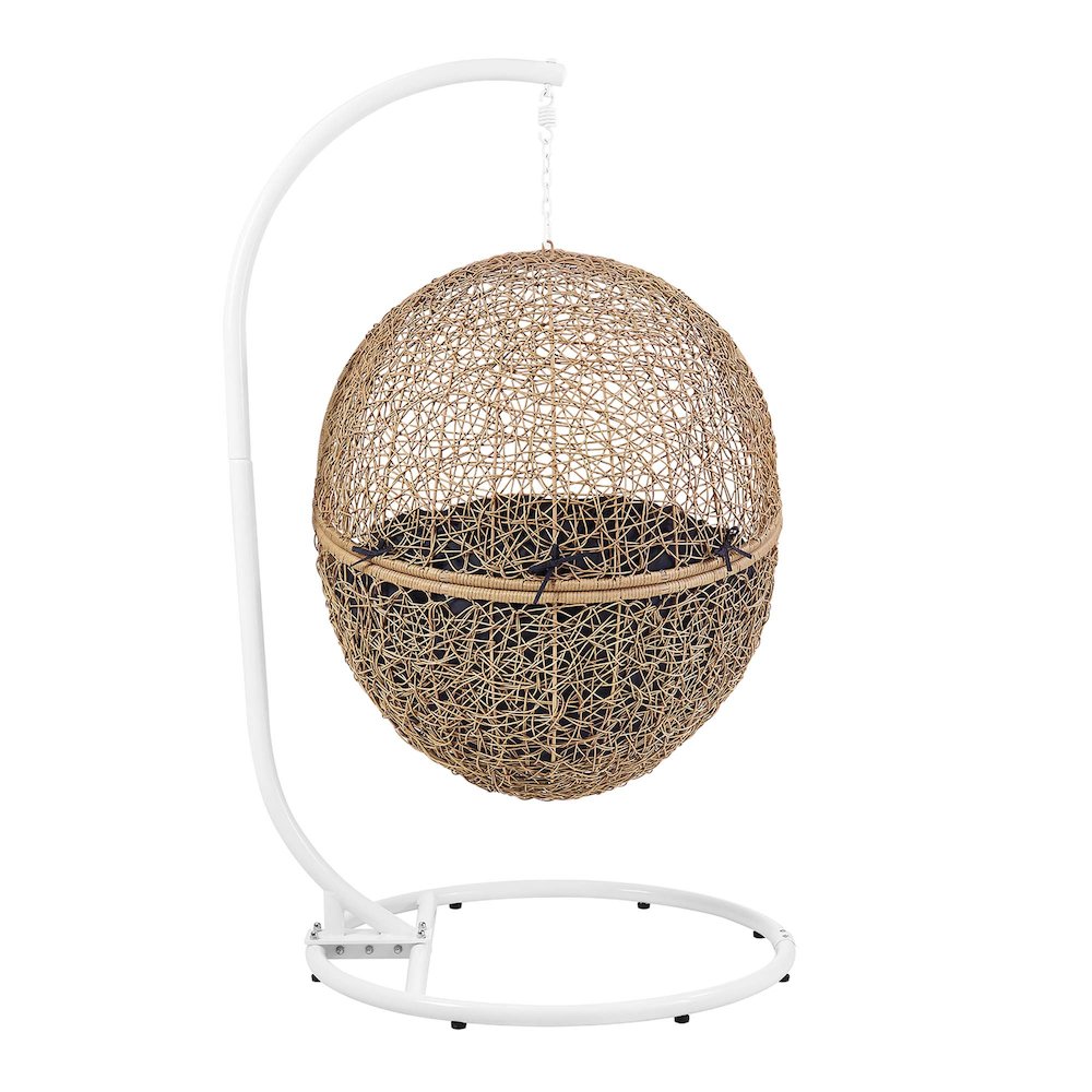 Encase Outdoor Patio Rattan Swing Chair. Picture 5