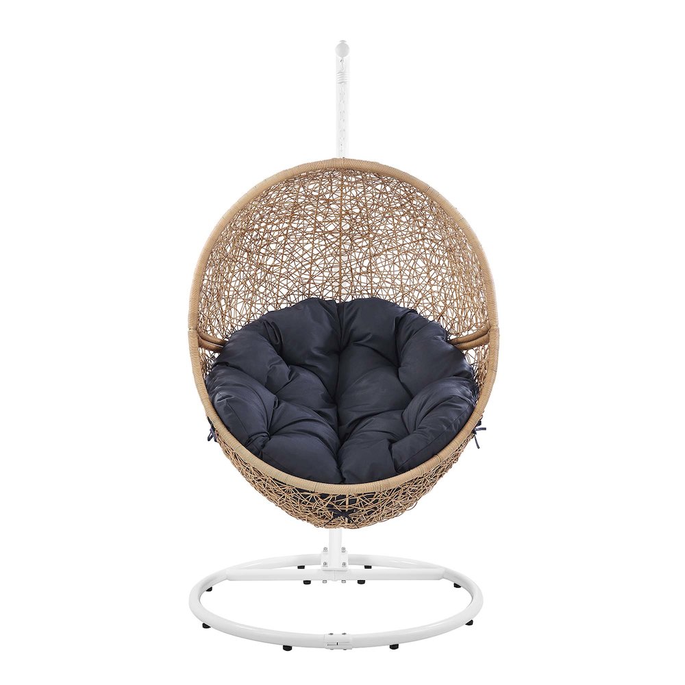Encase Outdoor Patio Rattan Swing Chair. Picture 6