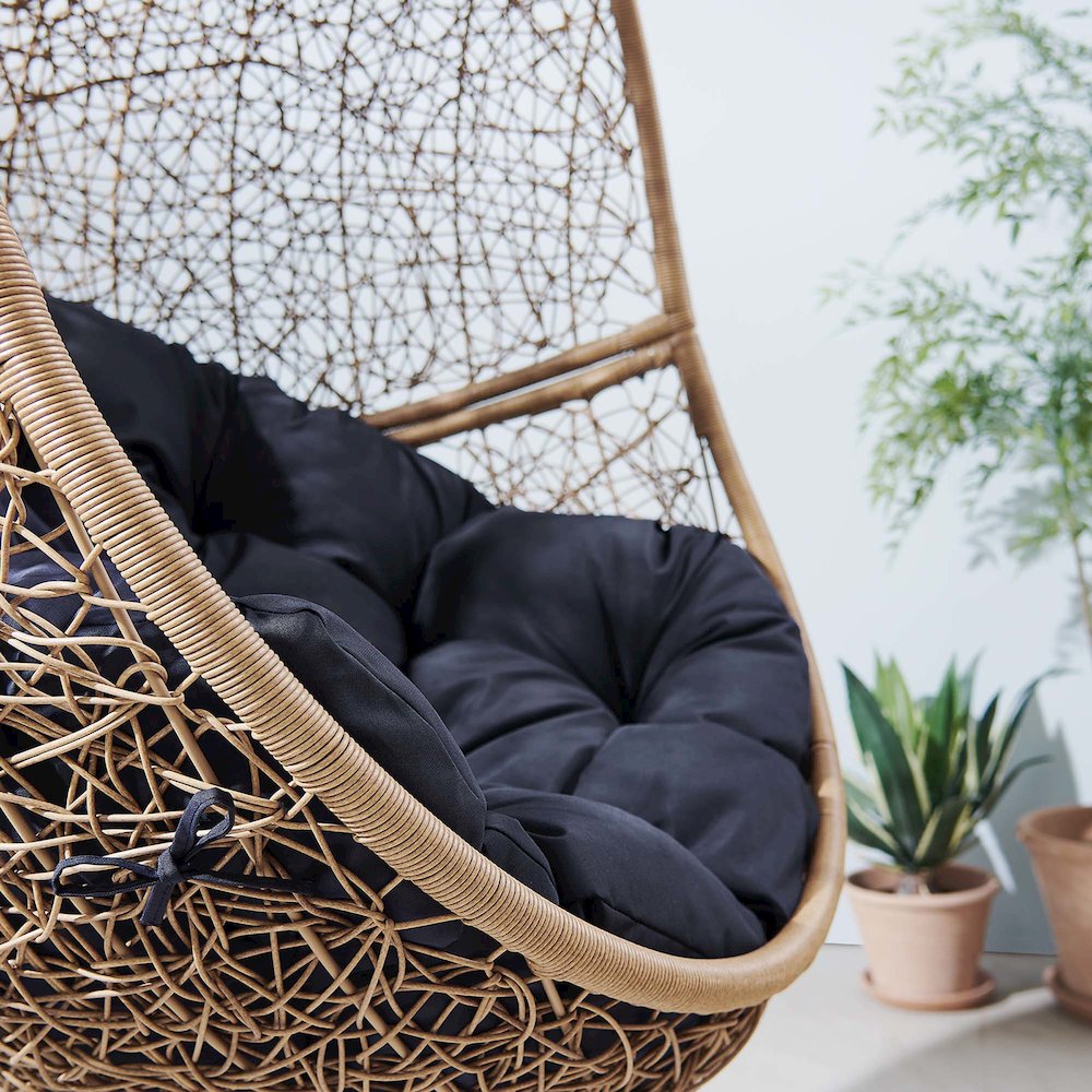 Encase Outdoor Patio Rattan Swing Chair. Picture 10