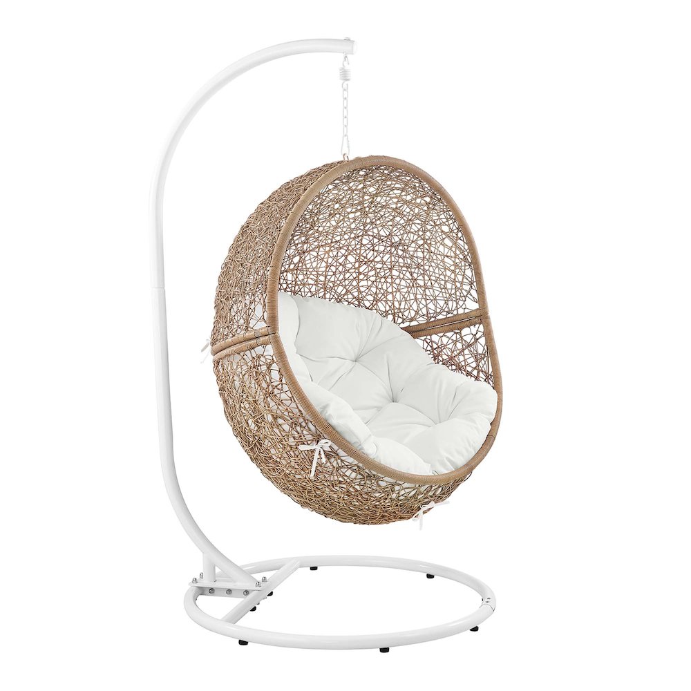 Encase Outdoor Patio Rattan Swing Chair. Picture 1