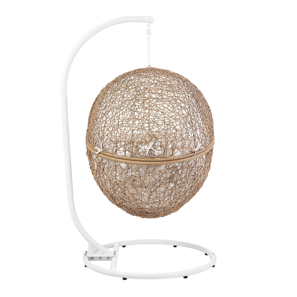 Encase Outdoor Patio Rattan Swing Chair. Picture 5
