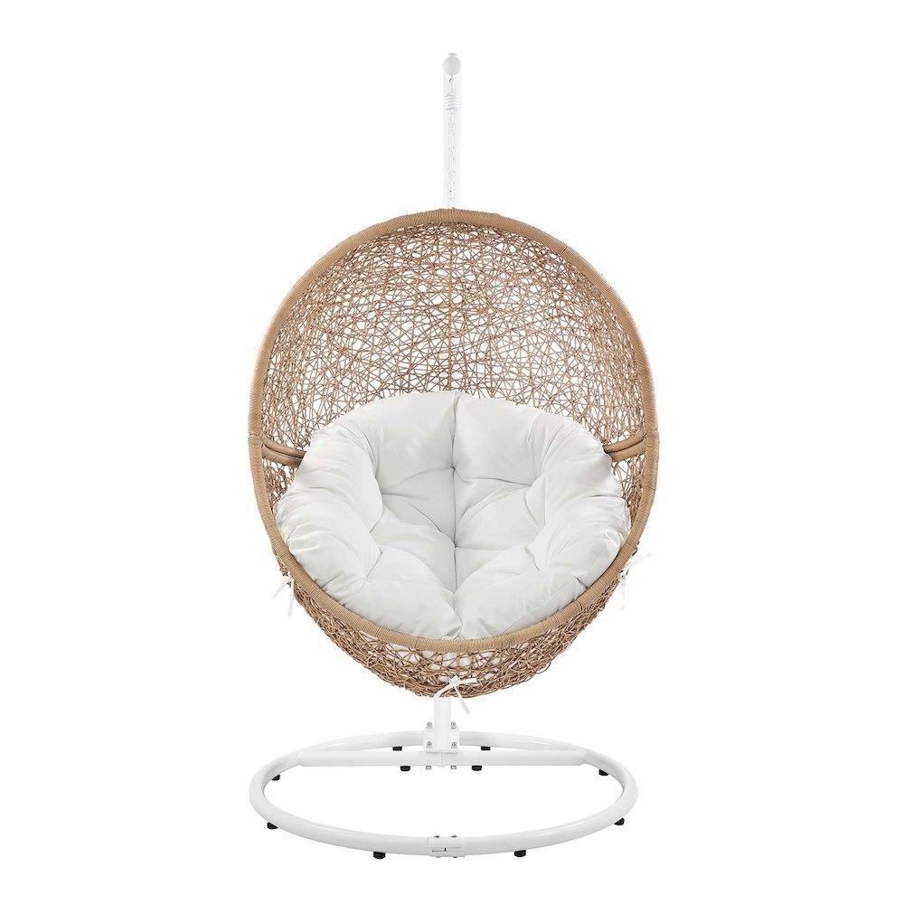 Encase Outdoor Patio Rattan Swing Chair. Picture 6