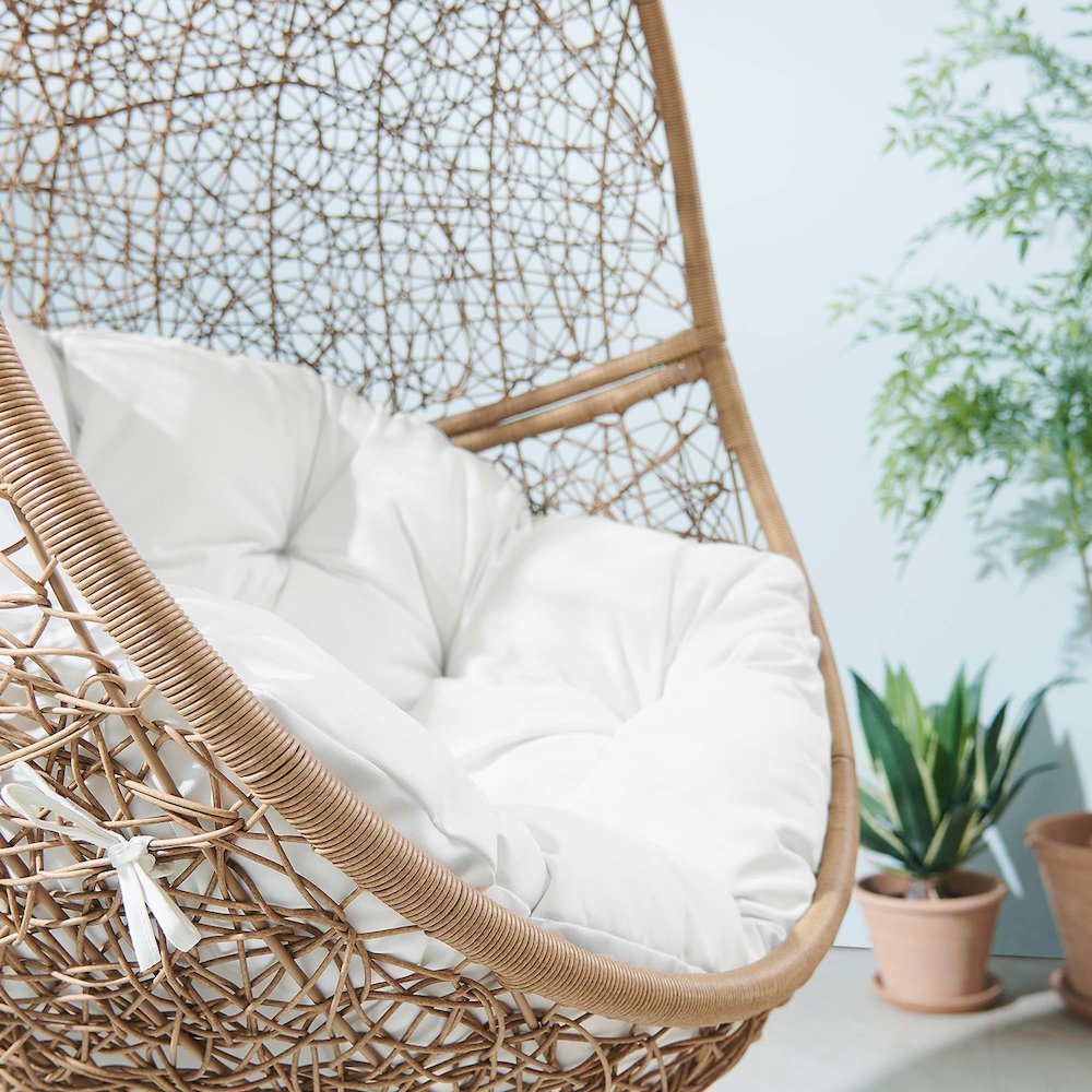 Encase Outdoor Patio Rattan Swing Chair. Picture 10