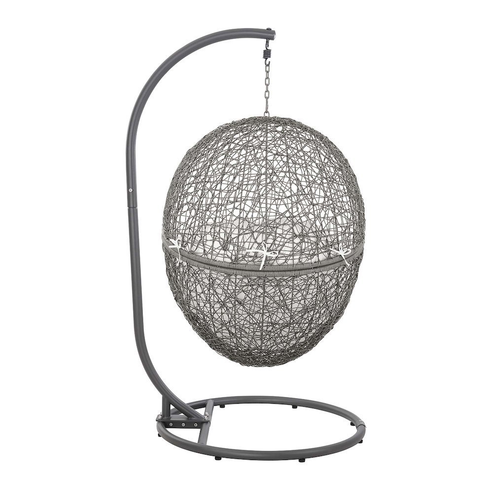 Encase Outdoor Patio Rattan Swing Chair. Picture 5