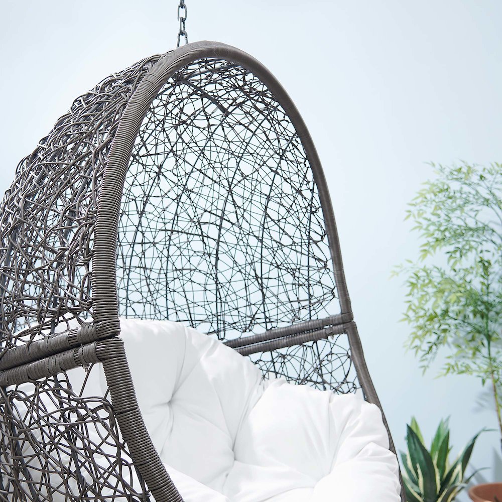 Encase Outdoor Patio Rattan Swing Chair. Picture 10