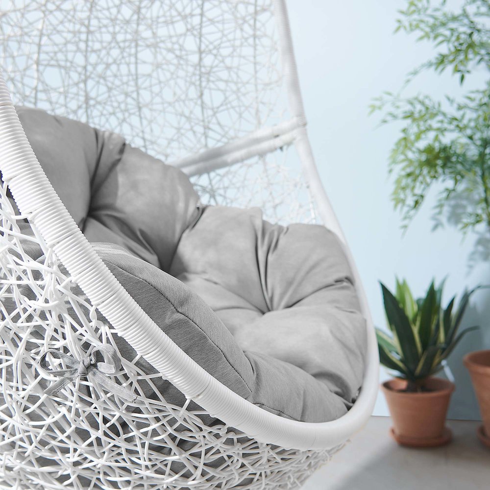Encase Outdoor Patio Rattan Swing Chair. Picture 10