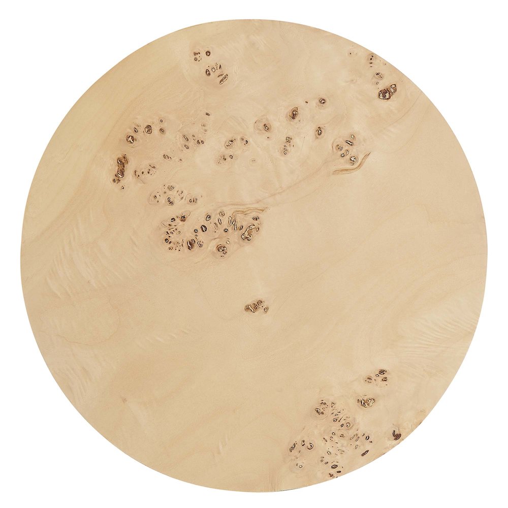 Cosmos 16" Round Burl Wood Side Table. Picture 6