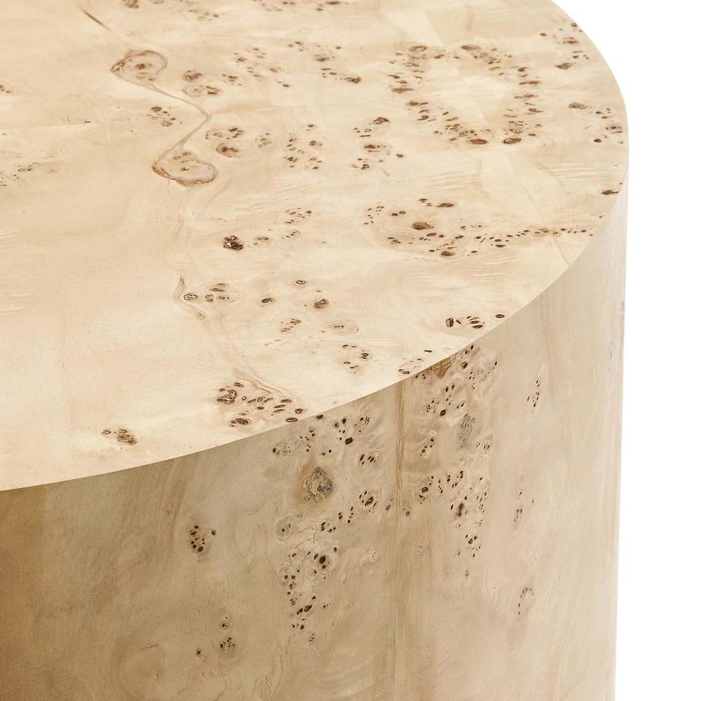 Cosmos 35" Round Burl Wood Coffee Table. Picture 4