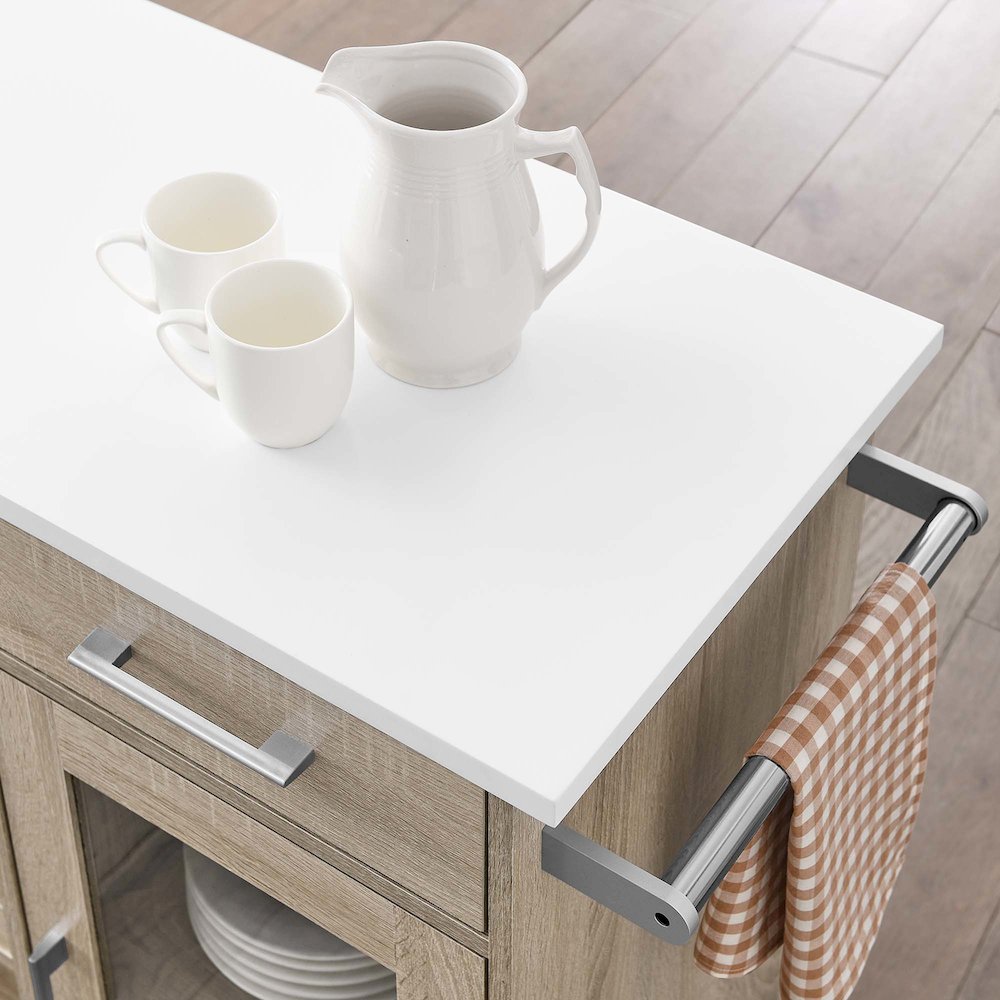 Culinary Kitchen Cart With Towel Bar. Picture 12