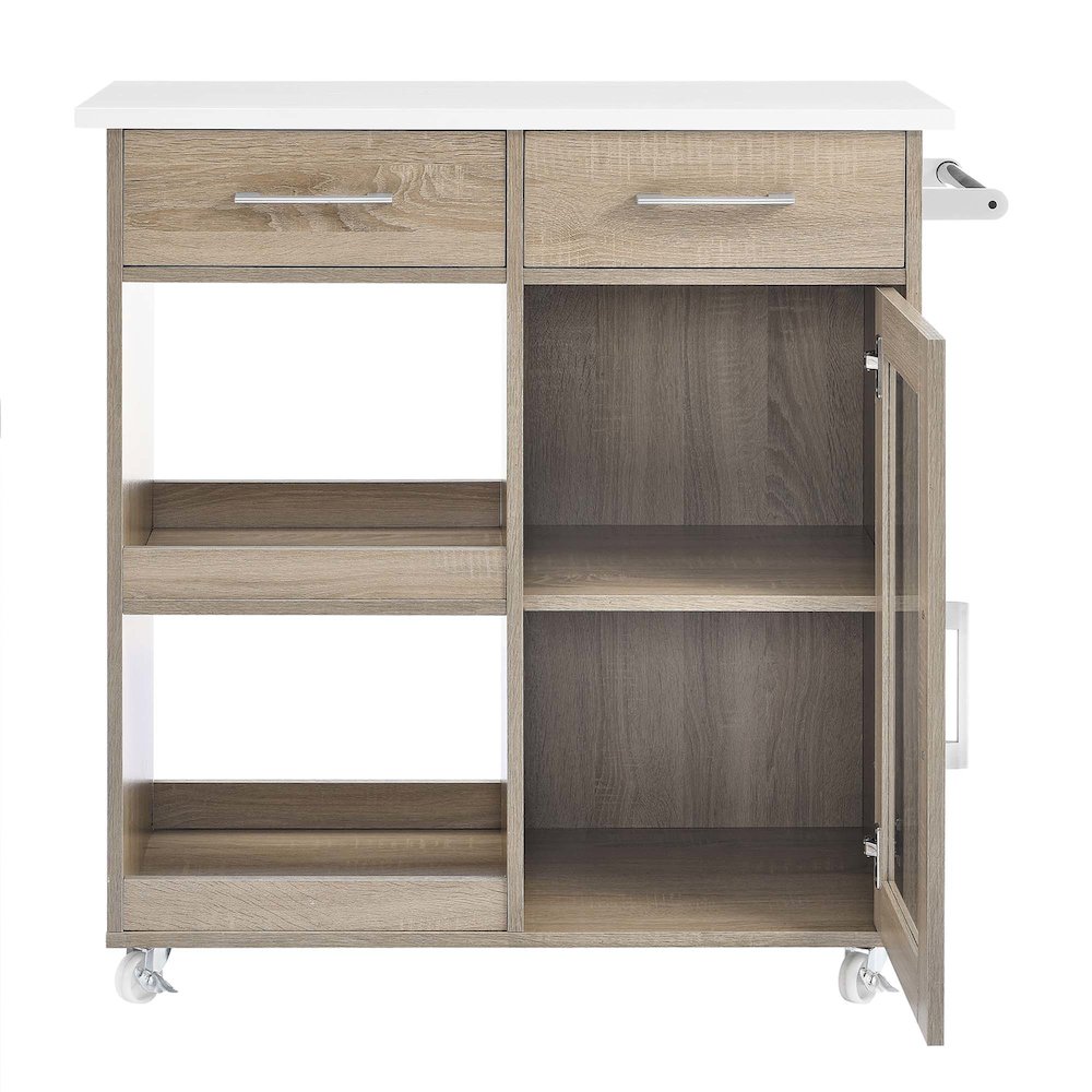 Culinary Kitchen Cart With Towel Bar. Picture 7