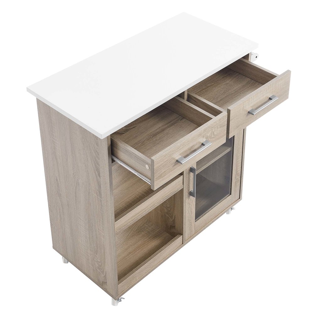 Culinary Kitchen Cart With Towel Bar. Picture 8
