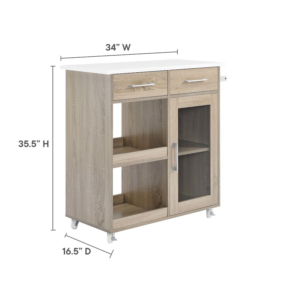 Culinary Kitchen Cart With Towel Bar. Picture 3
