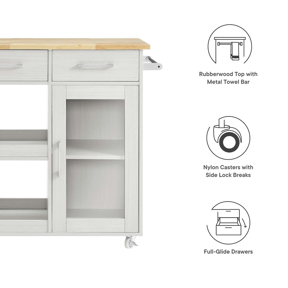 Culinary Kitchen Cart With Towel Bar. Picture 2
