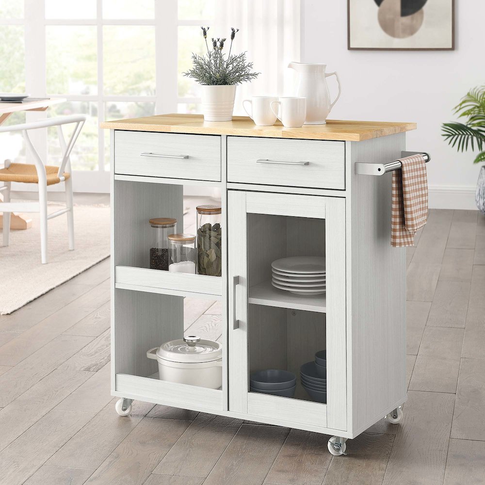 Culinary Kitchen Cart With Towel Bar. Picture 11