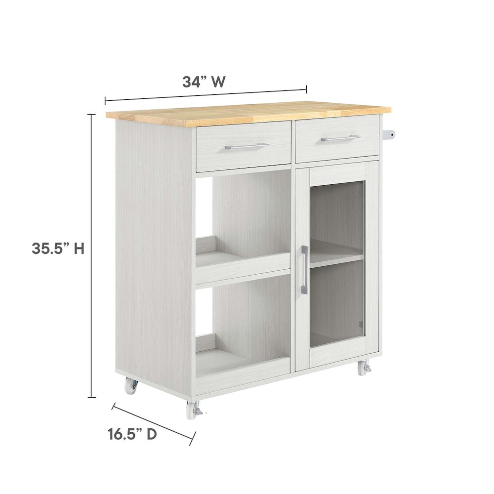 Culinary Kitchen Cart With Towel Bar. Picture 3