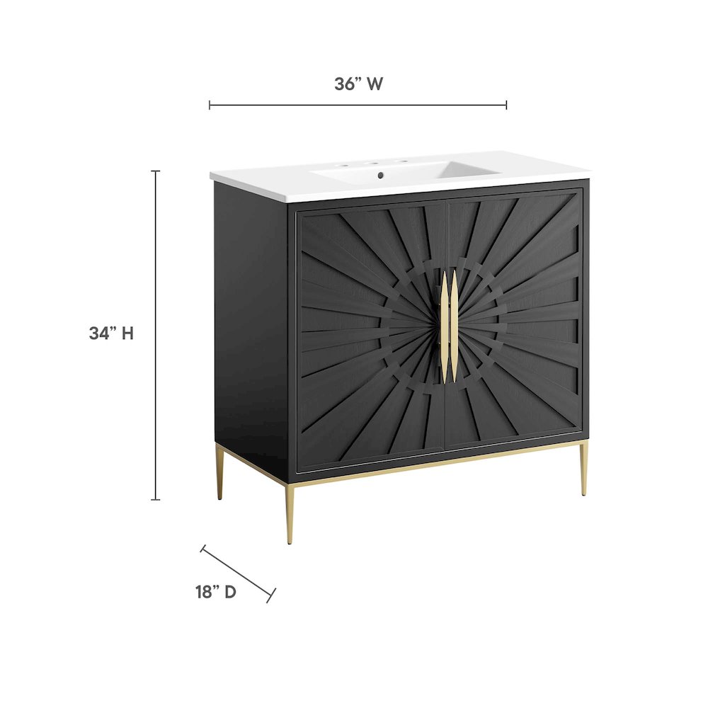 Awaken 36" Bathroom Vanity. Picture 3