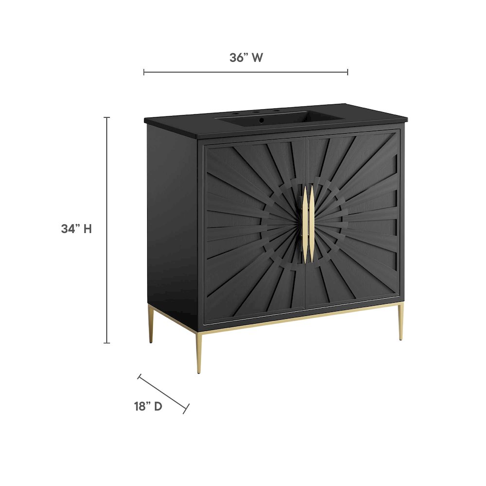 Awaken 36" Bathroom Vanity. Picture 3