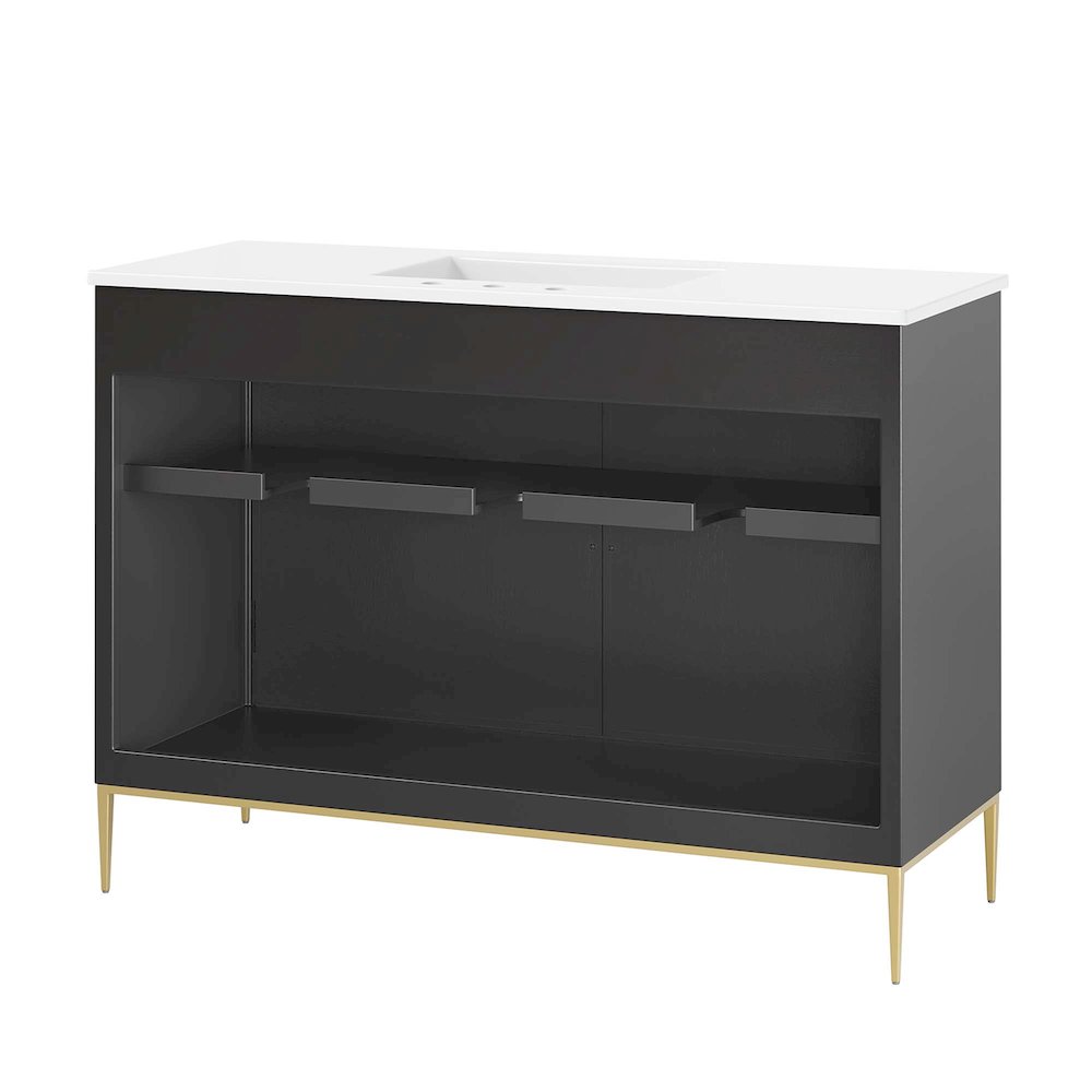Awaken 48" Double Sink Bathroom Vanity. Picture 6