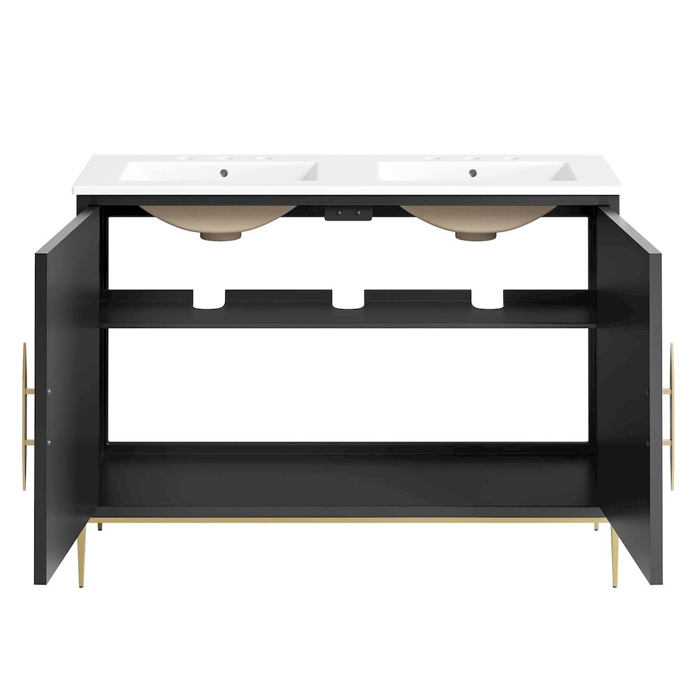 Awaken 48" Double Sink Bathroom Vanity. Picture 7