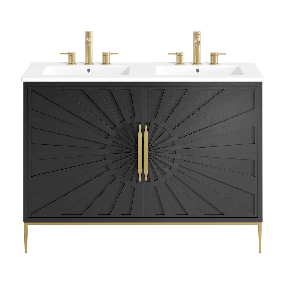 Awaken 48" Double Sink Bathroom Vanity. Picture 9