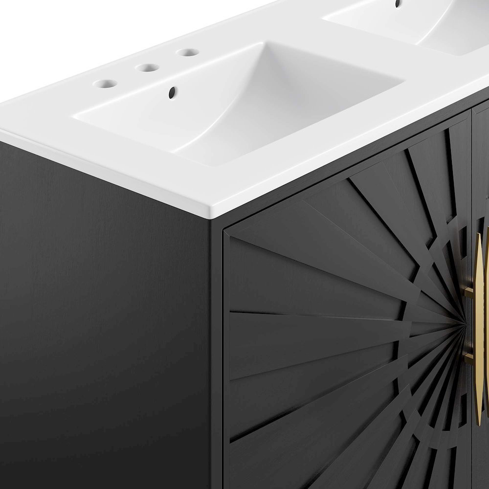 Awaken 48" Double Sink Bathroom Vanity. Picture 8
