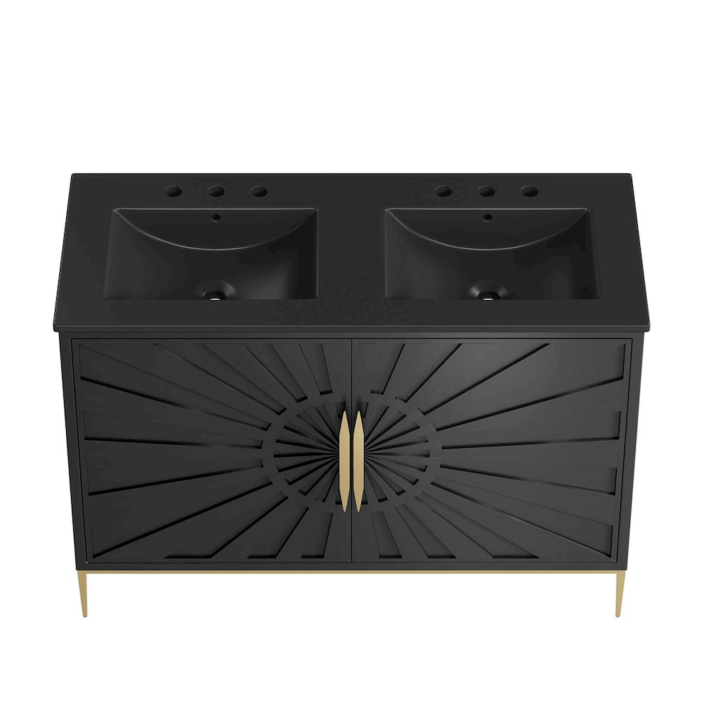 Awaken 48" Double Sink Bathroom Vanity. Picture 5