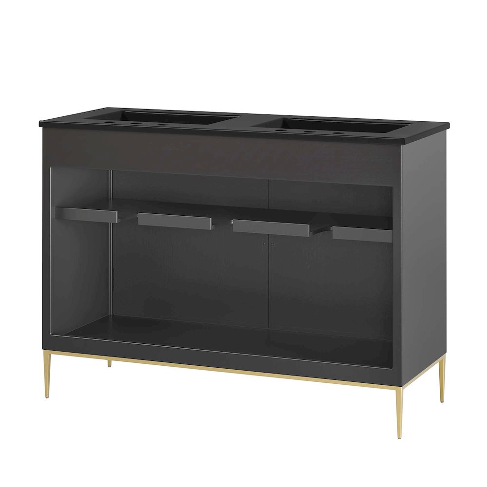 Awaken 48" Double Sink Bathroom Vanity. Picture 6