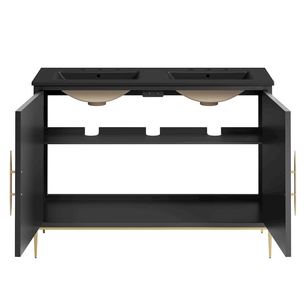Awaken 48" Double Sink Bathroom Vanity. Picture 7