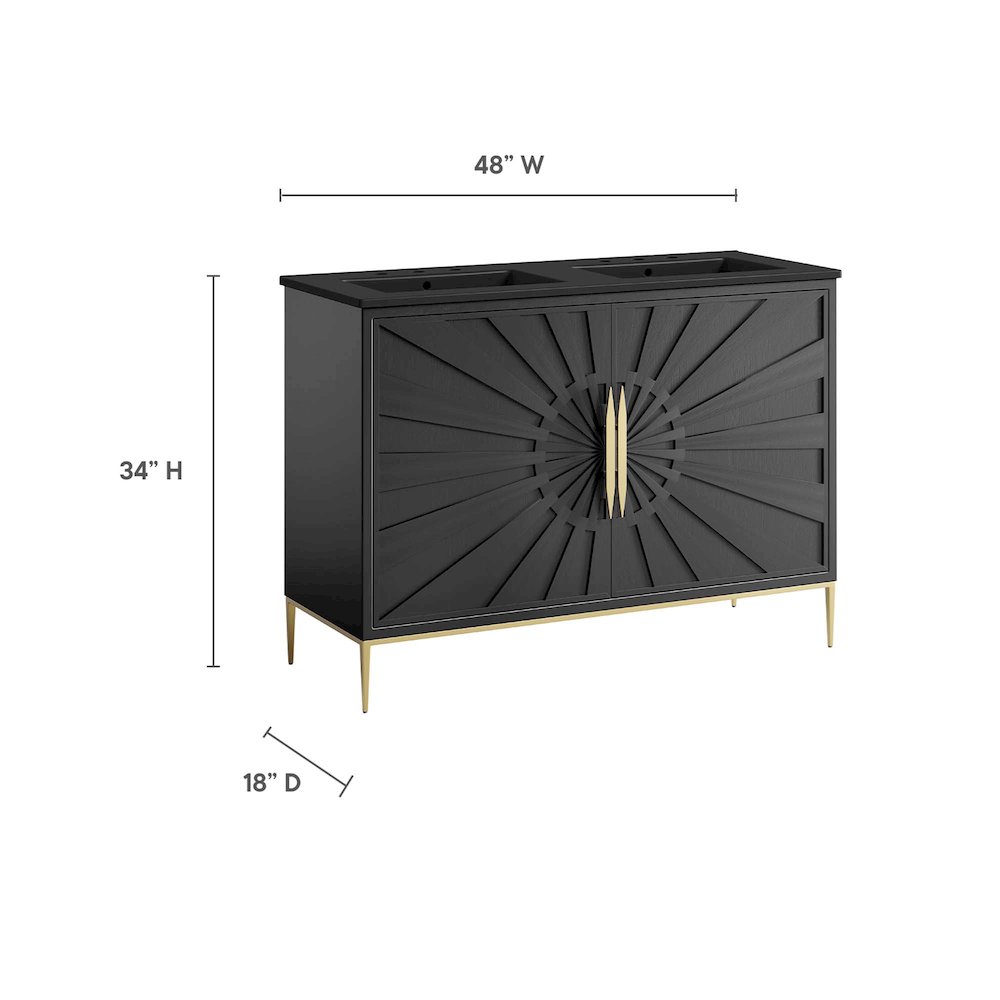 Awaken 48" Double Sink Bathroom Vanity. Picture 2
