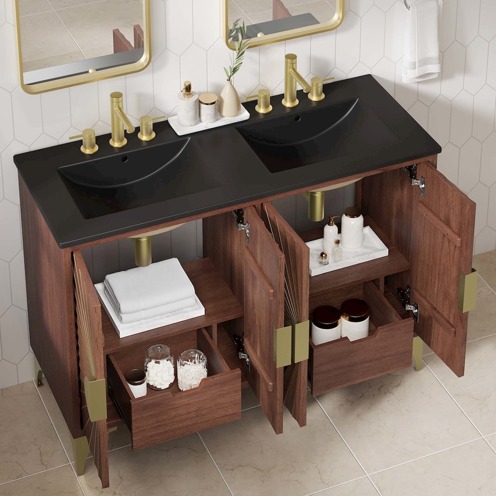 Daylight 48" Double Sink Bathroom Vanity. Picture 12