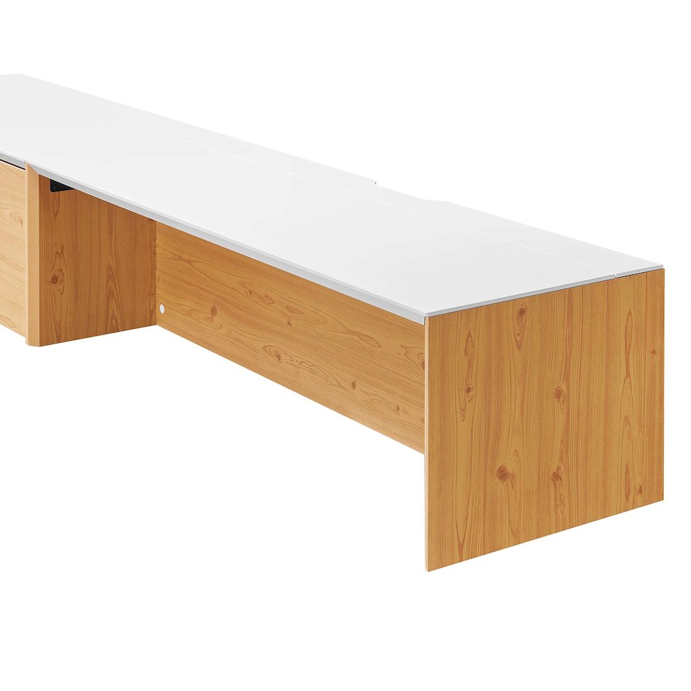 Kinetic 49" Wall-Mount Office Desk With Cabinet and Shelf. Picture 6