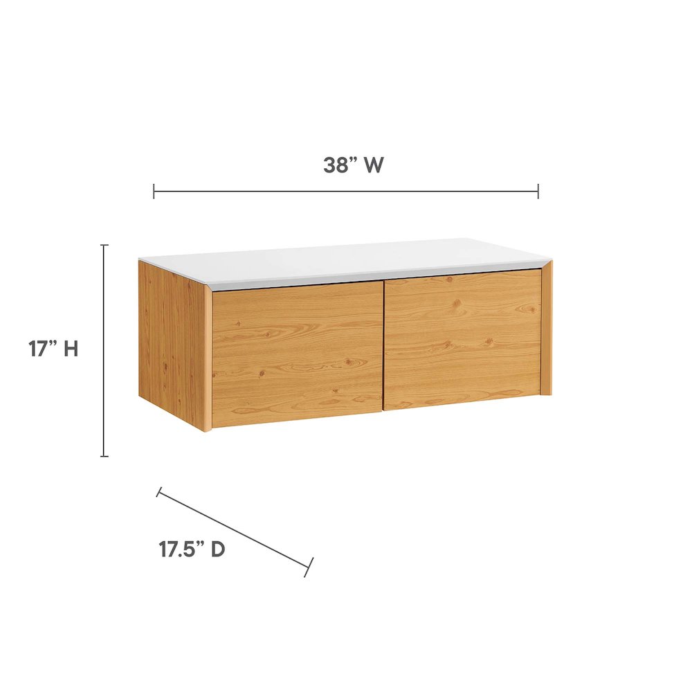 Kinetic 49" Wall-Mount Office Desk With Cabinet and Shelf. Picture 3