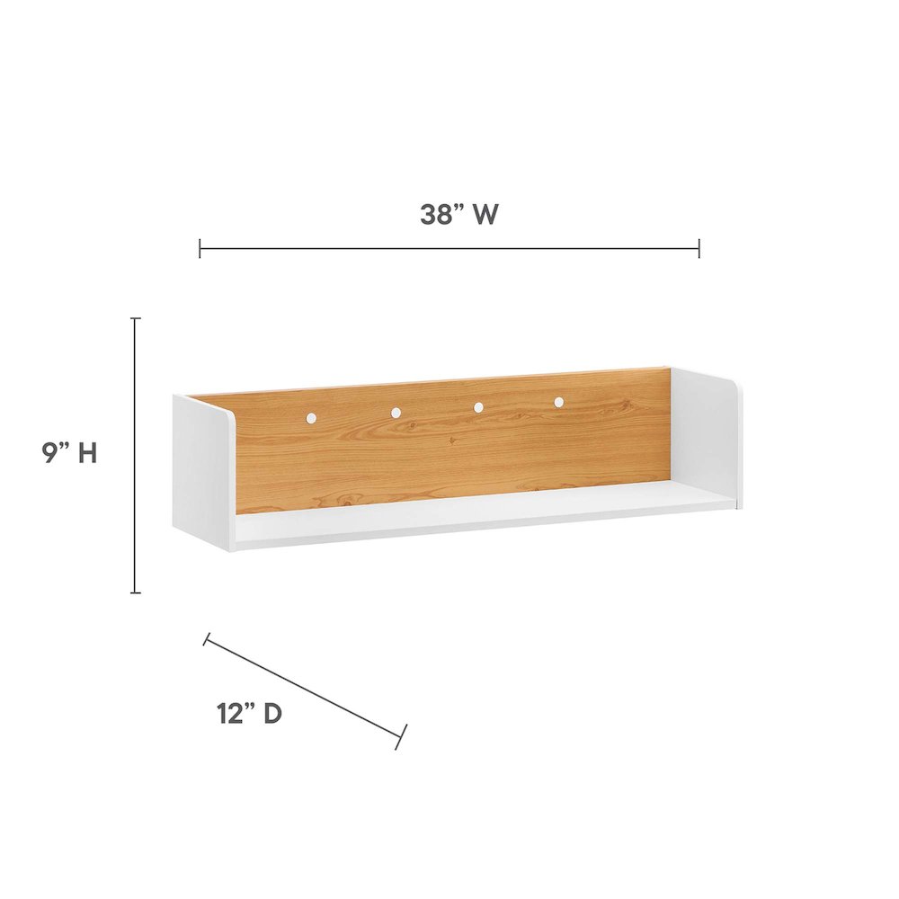 Kinetic 49" Wall-Mount Office Desk With Cabinet and Shelf. Picture 4