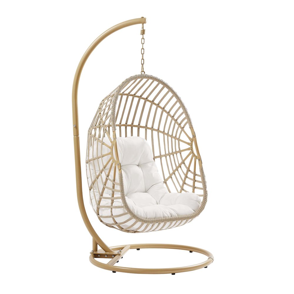 Amalie Wicker Rattan Outdoor Patio Rattan Swing Chair. Picture 1