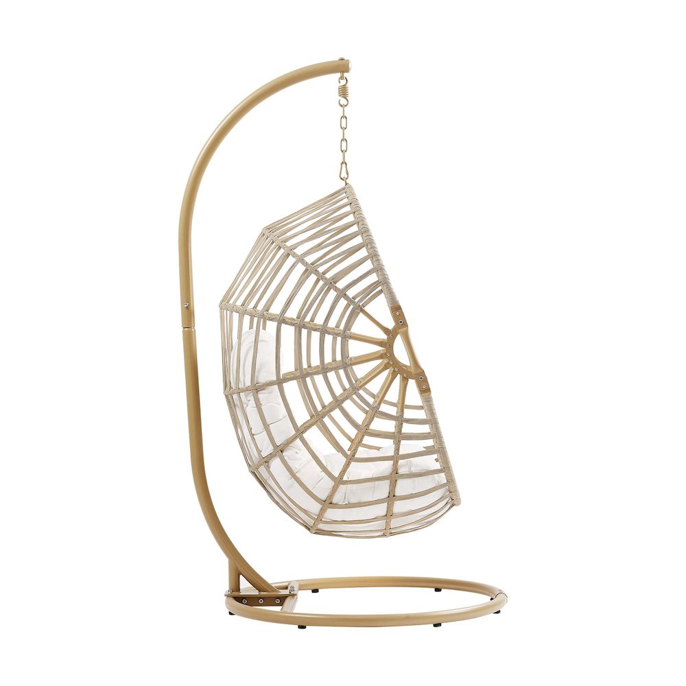 Amalie Wicker Rattan Outdoor Patio Rattan Swing Chair. Picture 3