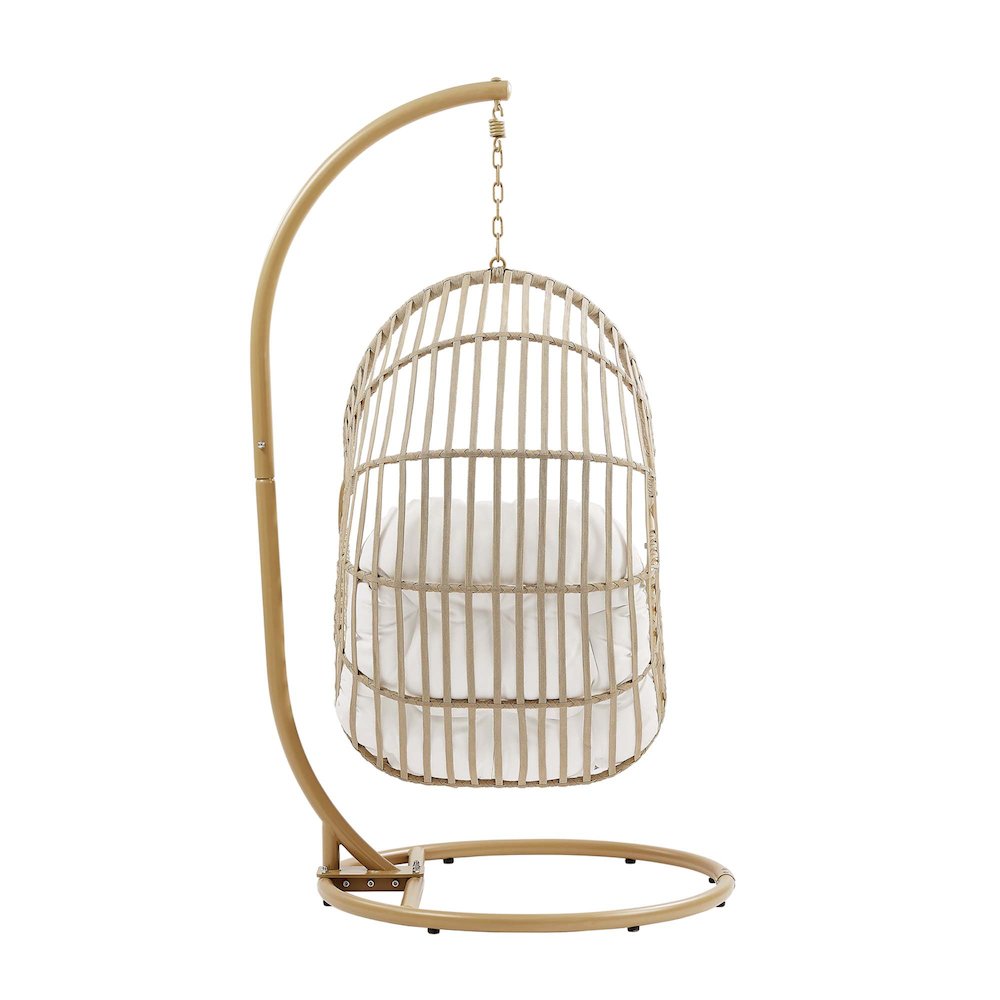 Amalie Wicker Rattan Outdoor Patio Rattan Swing Chair. Picture 4
